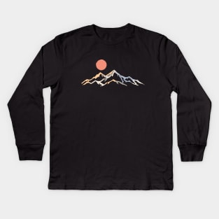 minimalist Mountain Kids Long Sleeve T-Shirt